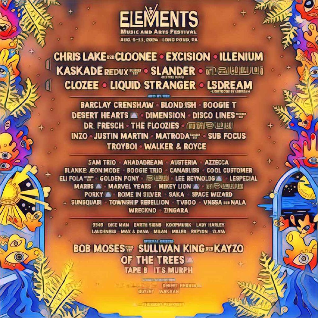 Elements Festival Unveils Phase 1 Lineup for 2024: Illenium, Kaskade, Liquid Stranger, BLOND:ISH, and More
